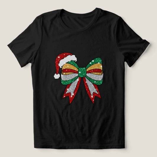 メリークリスマスボウ トライブレンドTシャツ (デザイン正面)