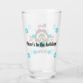 メリークリスマスボウ、リース、ベル、雪片 タンブラーグラス (裏面)