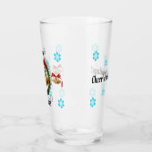 メリークリスマスボウ、リース、ベル、雪片 タンブラーグラス (左)