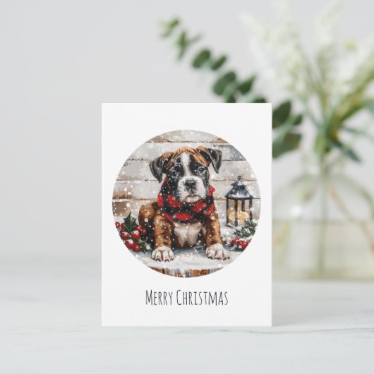 メリークリスマスボクサーパピー シーズンポストカード (スタンド正面)