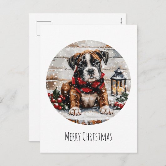 メリークリスマスボクサーパピー シーズンポストカード (正面/裏面)