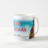 メリークリスマスボクサー愛犬可愛い コーヒーマグカップ (正面右)