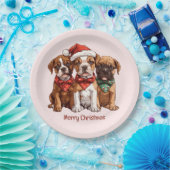 メリークリスマスボクサー ペーパープレート (パーティー)