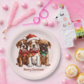 メリークリスマスボクサー ペーパープレート (パーティー)