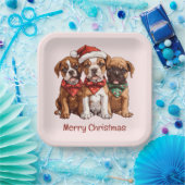 メリークリスマスボクサー ペーパープレート (パーティー)