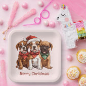 メリークリスマスボクサー ペーパープレート (パーティー)