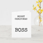 メリークリスマスボスシンプル、文字のみ、カード カード (黄色い花)