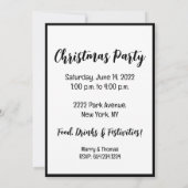 メリークリスマスボストンテリア犬 招待状 (裏面)