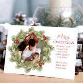 メリークリスマスボタニカルウィンターホリデーリース シーズンカード