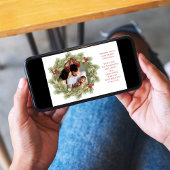 メリークリスマスボタニカルウィンターホリデーリース シーズンカード