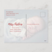 メリークリスマスボタニカルウィンターホリデーリース シーズンポストカード (裏面)