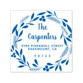 メリークリスマスボタニカルガーランド筆跡 セルフインキングスタンプ (デザイン)