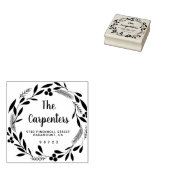 メリークリスマスボタニカルガーランド筆跡 ラバースタンプ (押印)