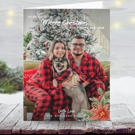 メリークリスマスボタニカルタイポグラフィ1写真 シーズンカード