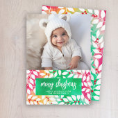 メリークリスマスボタニカルチェリー絞り染め – 写真 シーズンカード