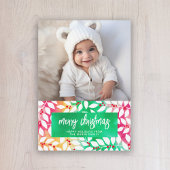 メリークリスマスボタニカルチェリー絞り染め – 写真 シーズンカード