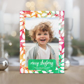 メリークリスマスボタニカルチェリー絞り染め – 写真 シーズンカード