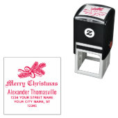 メリークリスマスボタニカルネーム差出人住所 セルフインキングスタンプ (インサイチュ)