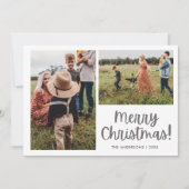 メリークリスマスボタニカルバードツーフォトファミリー シーズンカード (正面)