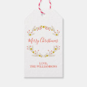 メリークリスマスボタニカルホリデーリースクラフト ギフトタグ (正面)