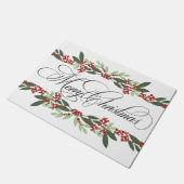 メリークリスマスボタニカルホリデー ドアマット (アングル)