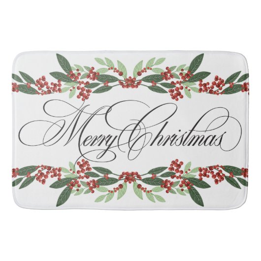 メリークリスマスボタニカルホリデー バスマット (正面)