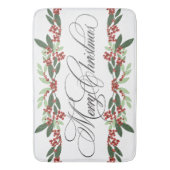 メリークリスマスボタニカルホリデー バスマット (正面縦)