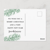 メリークリスマスボタニカルワンフォト ポストカード (裏面)