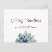 メリークリスマスボタニカル多肉植物 シーズンポストカード (正面)