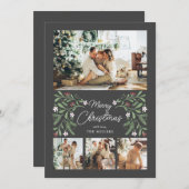 メリークリスマスボタニカル4フォトカード シーズンカード (正面/裏面)