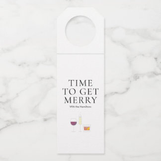 メリークリスマスボトルラベル ボトルネックタグ