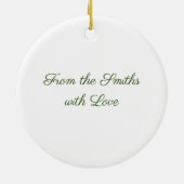 メリークリスマスボホギターアンドフラワーズオーナメント セラミックオーナメント (裏面)