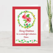 メリークリスマスボランティア名前をカスタムする カード (正面)