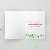 メリークリスマスボランティア名前をカスタムする カード (内部)