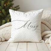 メリークリスマスボーエレガントド&リボンプレゼントグリーン クッション