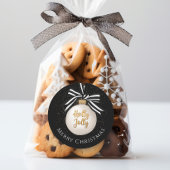 メリークリスマスボーブルブラック ラウンドシール