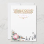 メリークリスマスボーホメタリックバウブルウォーター色 シーズンカード (裏面)