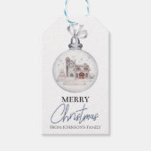 メリークリスマスボールカントリーハウスギフトラベル ギフトタグ (正面)
