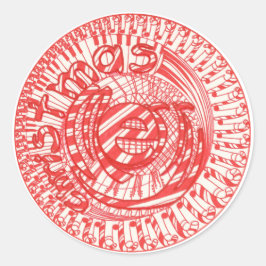 メリークリスマスボールキャンディーズミュージックステッカー ラウンドシール