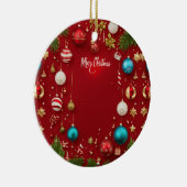 メリークリスマスボールセラミックオーナメント セラミックオーナメント (右)