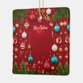 メリークリスマスボールセラミックオーナメント セラミックオーナメント (左)