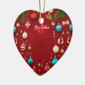 メリークリスマスボールセラミックオーナメント セラミックオーナメント (左)