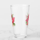 メリークリスマスポインセチアとホリー タンブラーグラス (右)