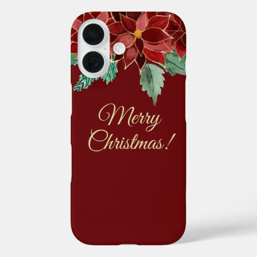 メリークリスマスポインセチアイフォンケース Case-Mate iPhoneケース (裏面)