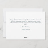 メリークリスマスポインセチアカスタムフローラ会社 シーズンカード (裏面)