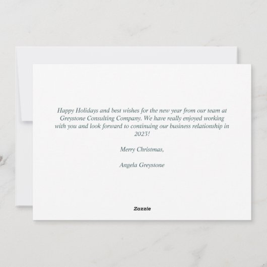 メリークリスマスポインセチアカスタムフローラ会社 シーズンカード (裏面)