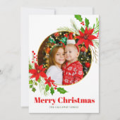 メリークリスマスポインセチアフェスティバル家族写真 シーズンカード (正面)