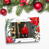 メリークリスマスポインセチア写真