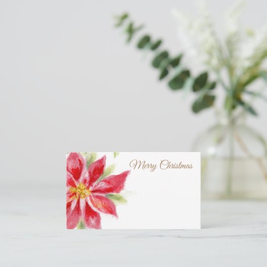 メリークリスマスポインセチア水カラー座席表 プレイスカード (スタンド正面)