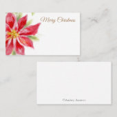 メリークリスマスポインセチア水カラー座席表 プレイスカード (正面/裏面)